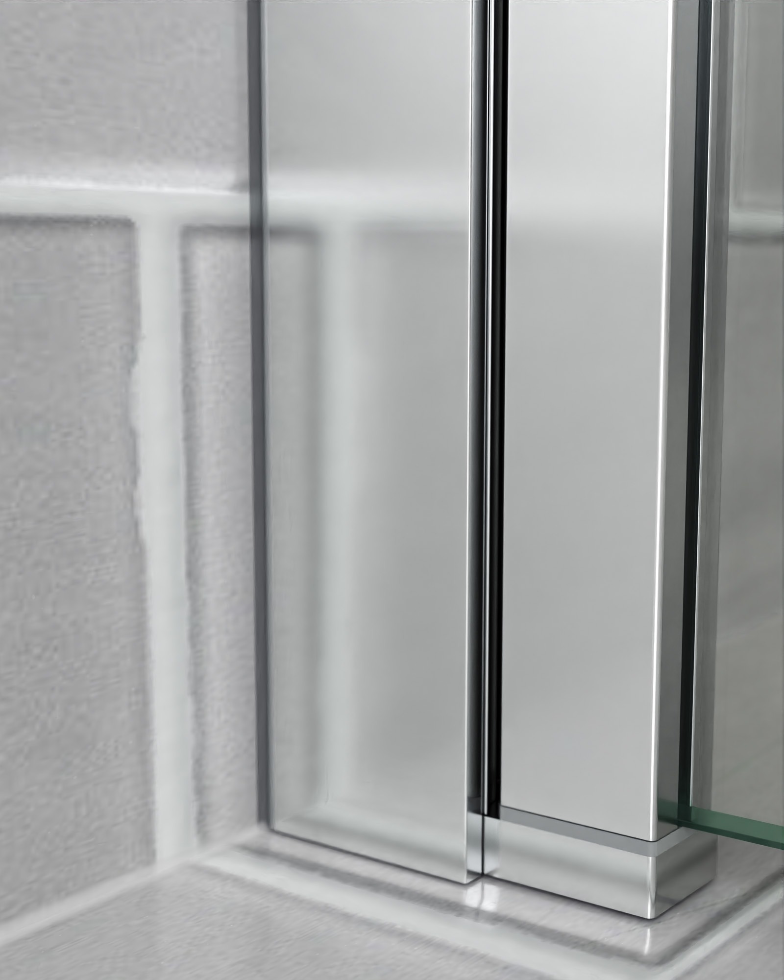 iBath® Twist™ - Vikbar duschhörna, Klarglas, Blank aluminium / Krom - Bild 7