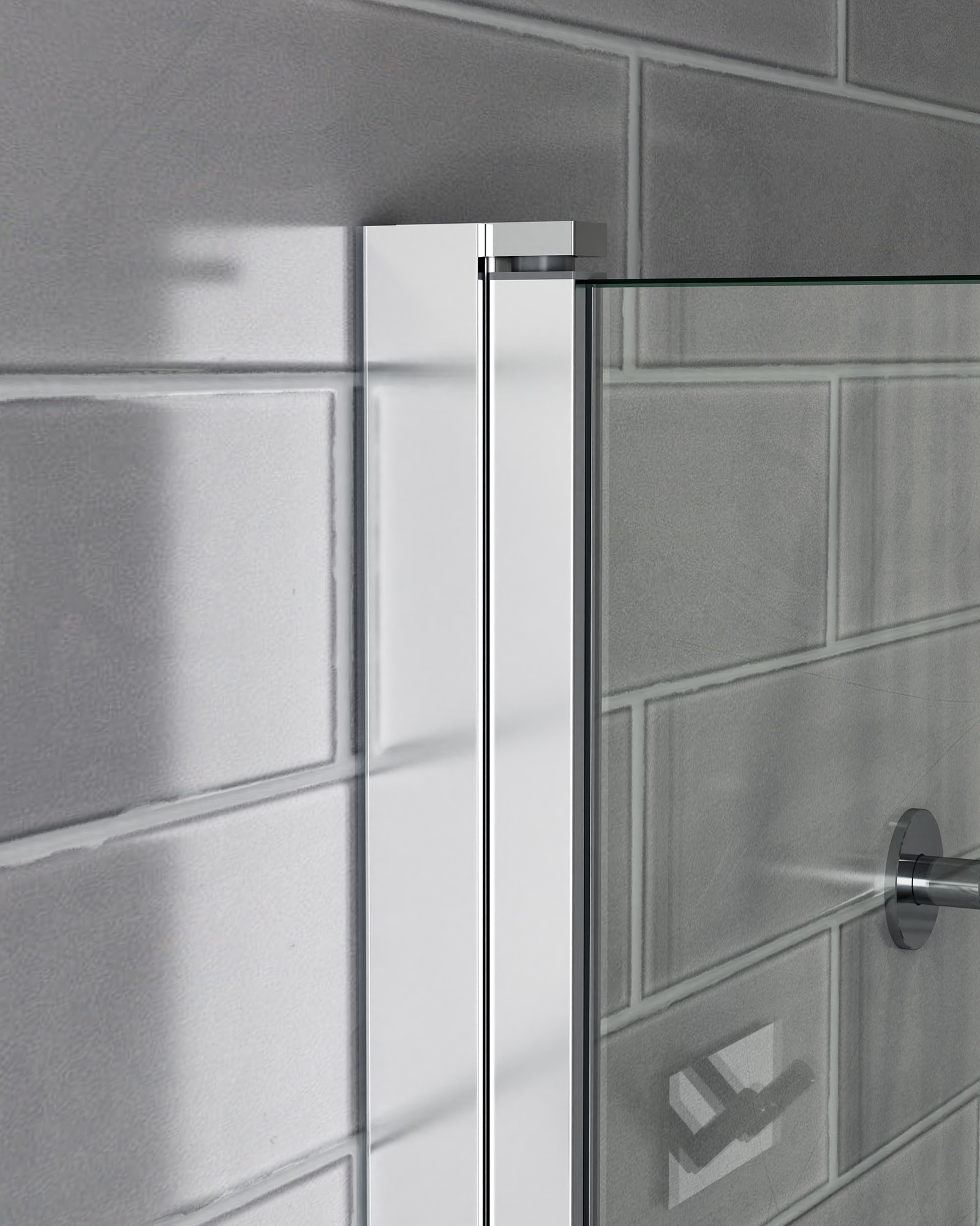 iBath® Twist™ - Vikbar duschhörna, Klarglas, Blank aluminium / Krom - Bild 8