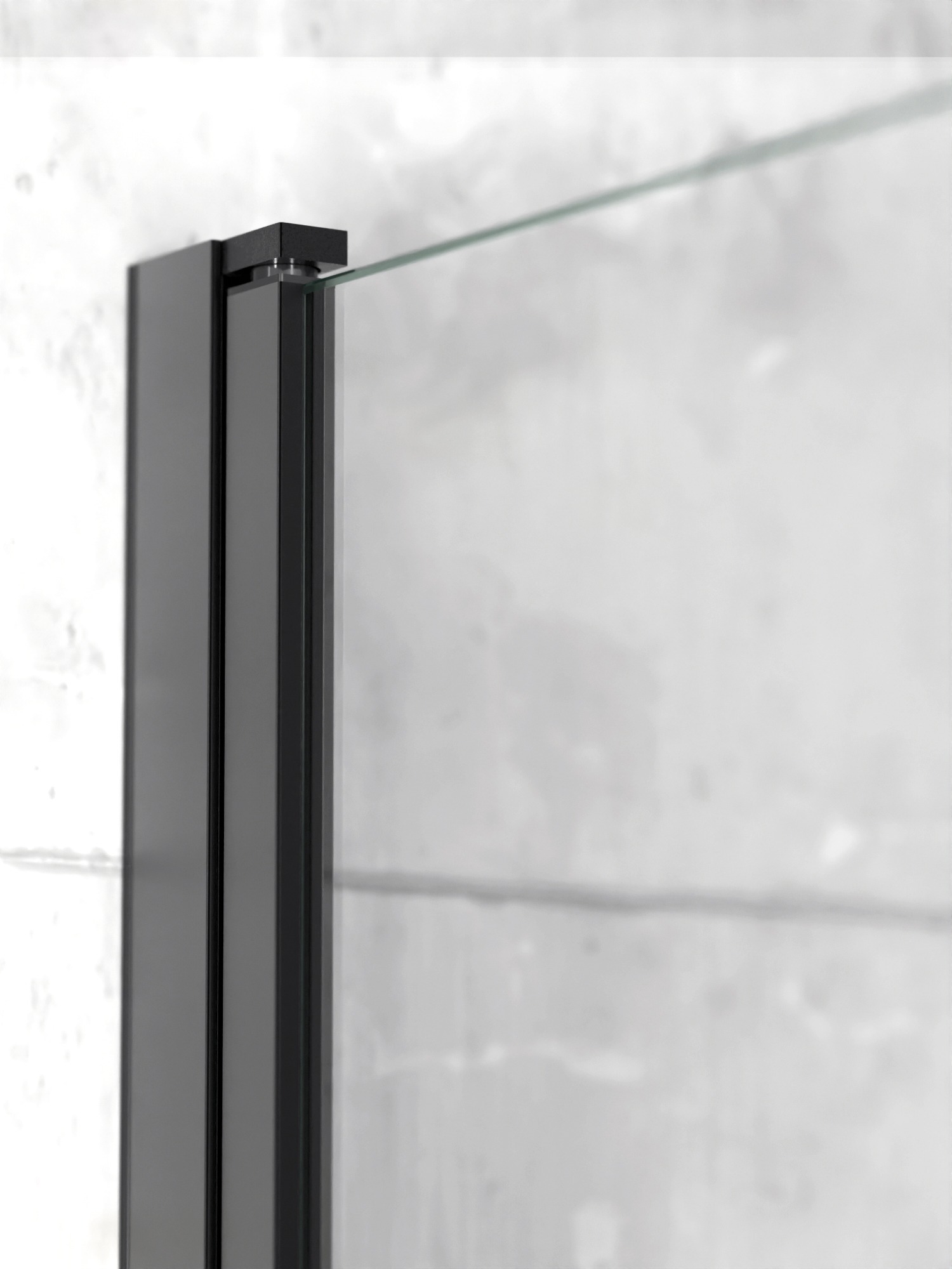 iBath® Wave™ - Duschhörna, Frostat glas, Svart matt - Bild 4