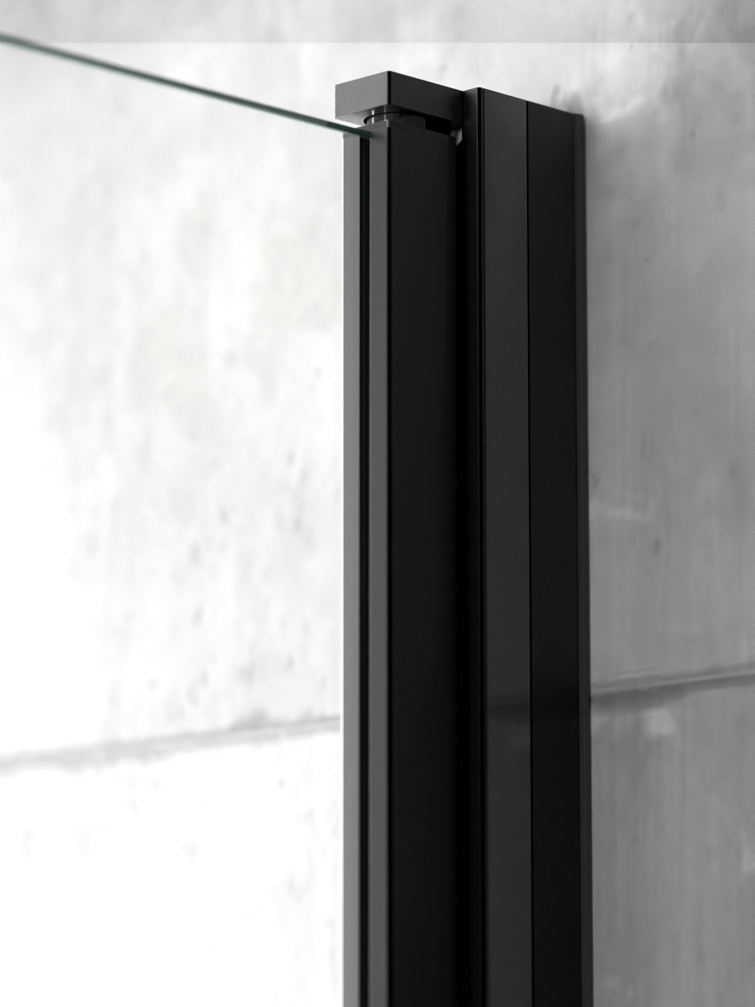 iBath® Wave™ - Duschhörna, Frostat glas, Svart matt - Bild 3