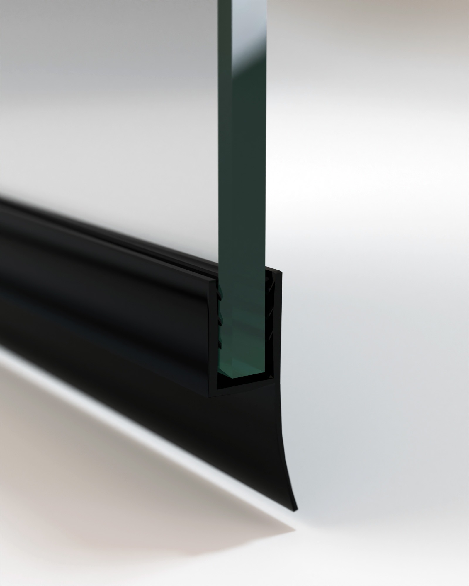 iBath® Wave™ - Duschhörna, Frostat glas, Svart matt - Bild 6