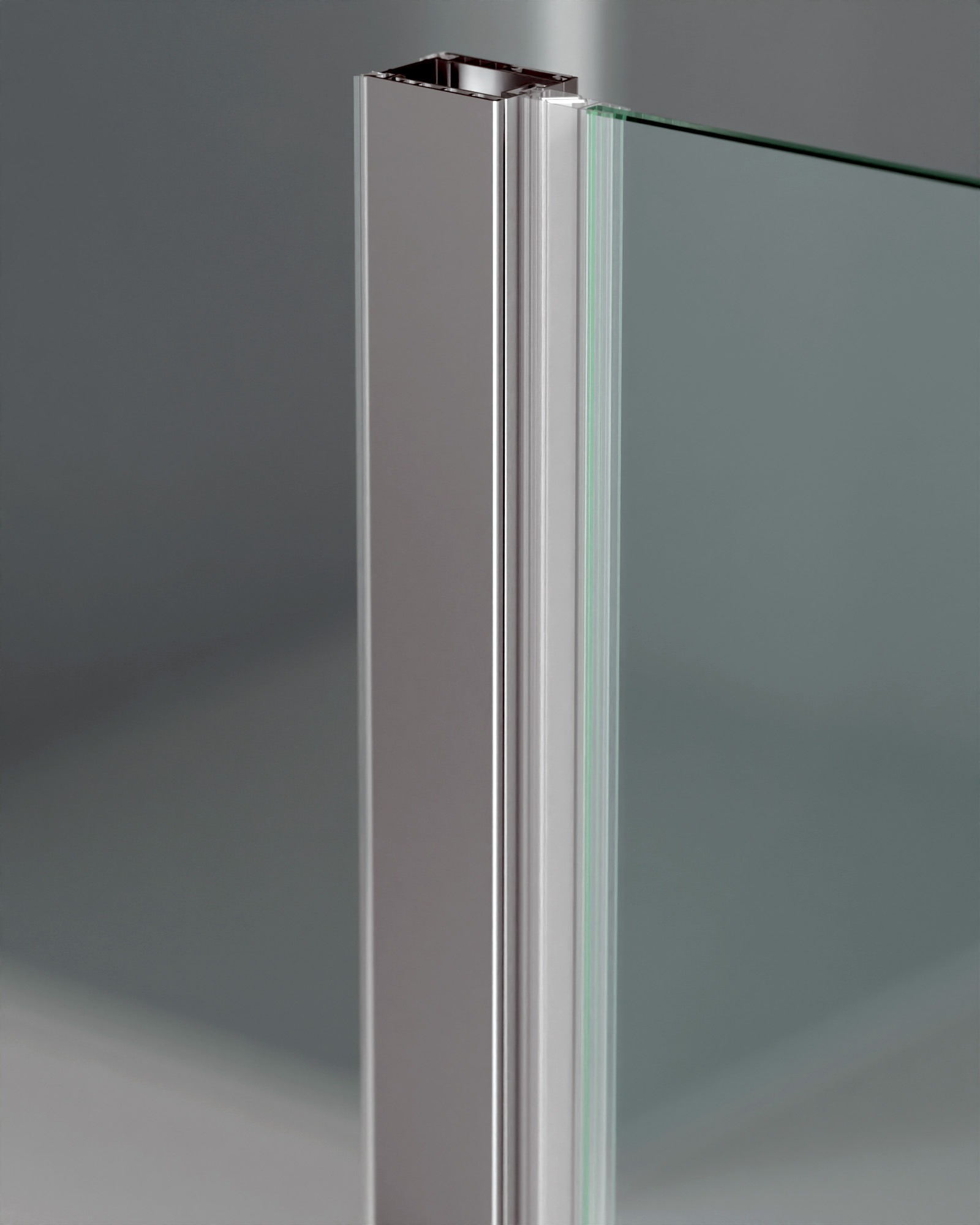iBath® Väggmagnet (+50mm), Blank Aluminium/ Transparent