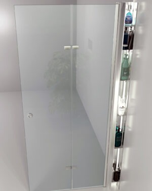 iBath® Eclipz™ - Duschpelarförvaring, Blank Aluminium / Krom